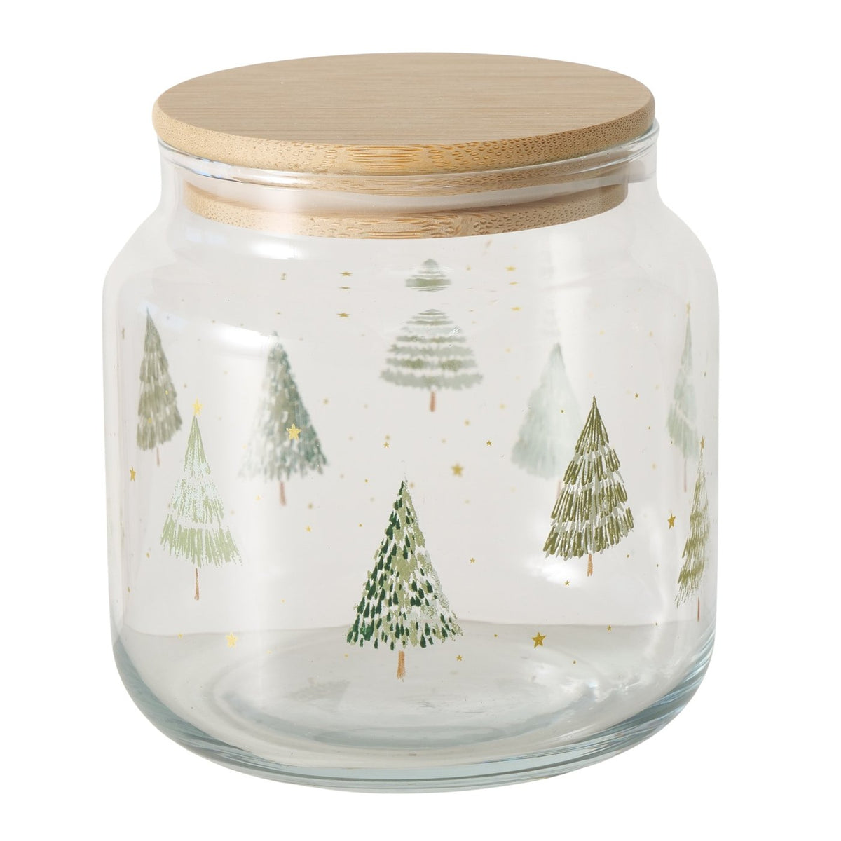 Krukke til opbevaring m. julemotiv - 10 x 10, 5 cm