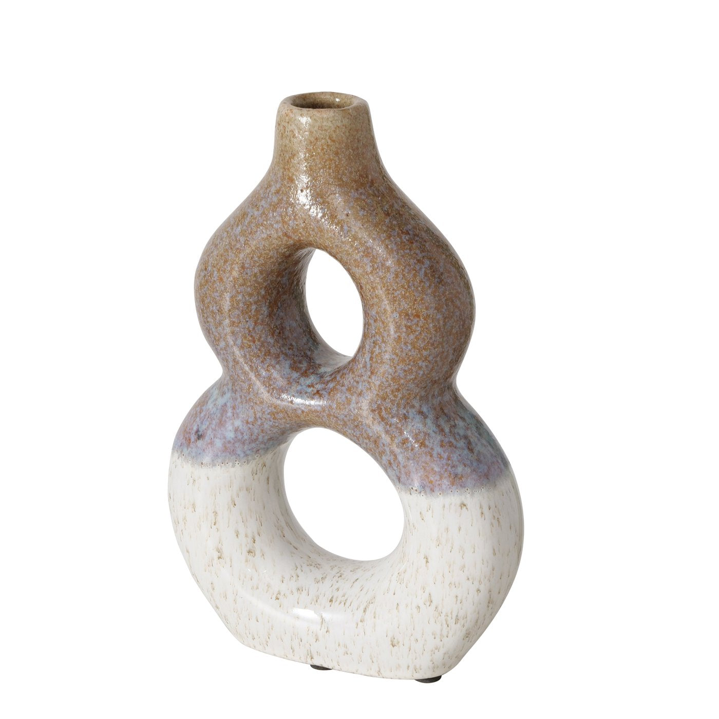 Håndlavet Vase - Mako-  Reaktiv glasur - H24 x B6 x D16 cm