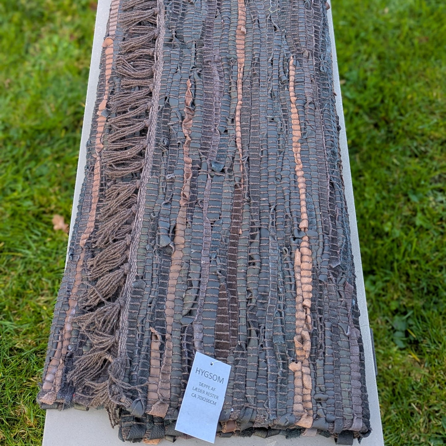 Gulvtæppe - læder - 70 cm x 200 cm