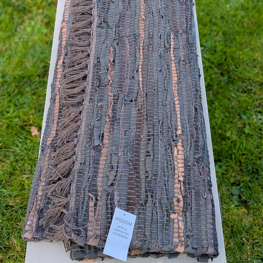 Gulvtæppe - læder - 70 cm x 200 cm