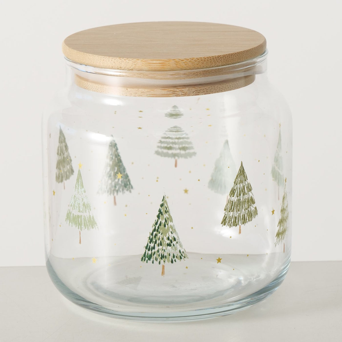 Krukke til opbevaring m. julemotiv - 10 x 10, 5 cm