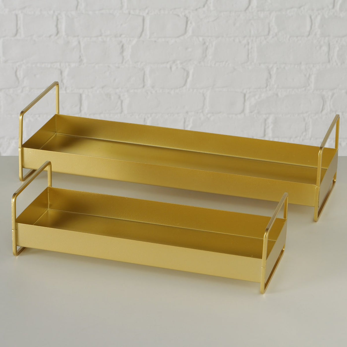 Guldfarvet Bakke - Jern - 30 x 12 x 8,1 cm (S)