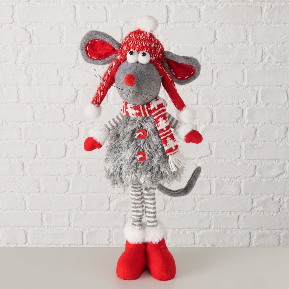 Pyntefigur til jul - Mus - H 50 cm