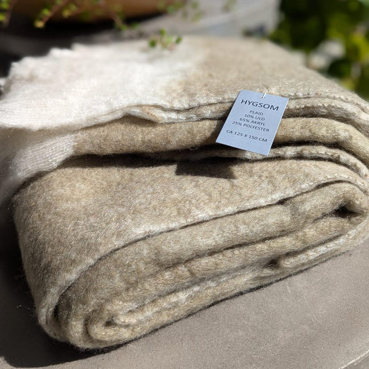 Hygsom - plaid - mørk beige