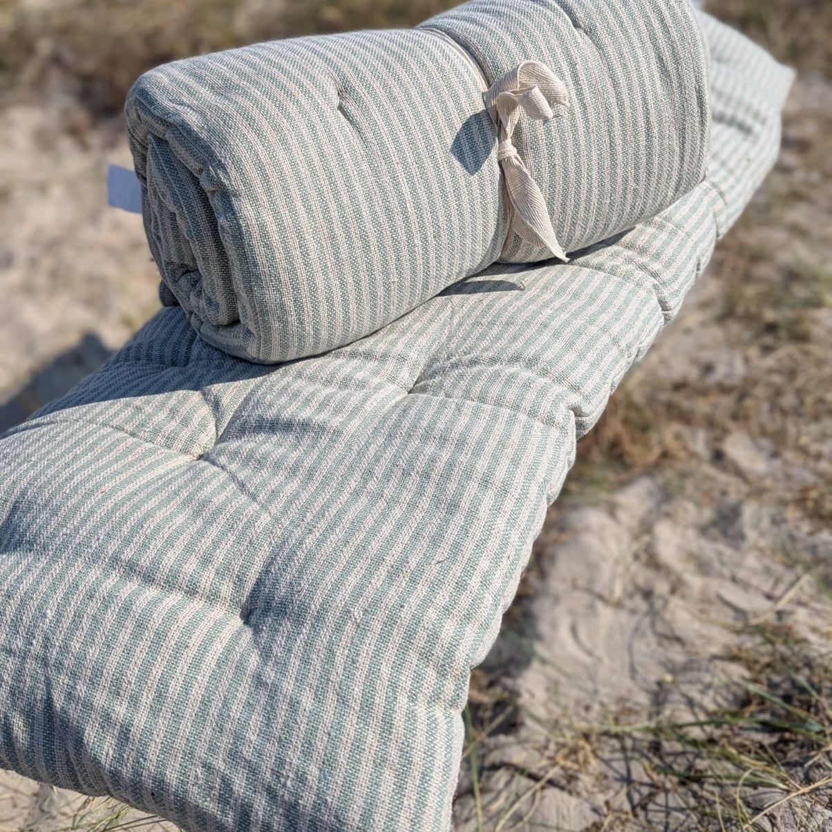 Hynde - 120 X 45 cm - Grønne Striber - Bomuld_3