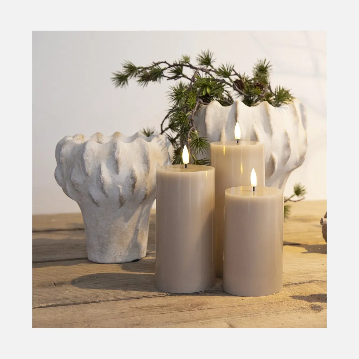 La Vida - LED lys - bloklys shine - sand_2