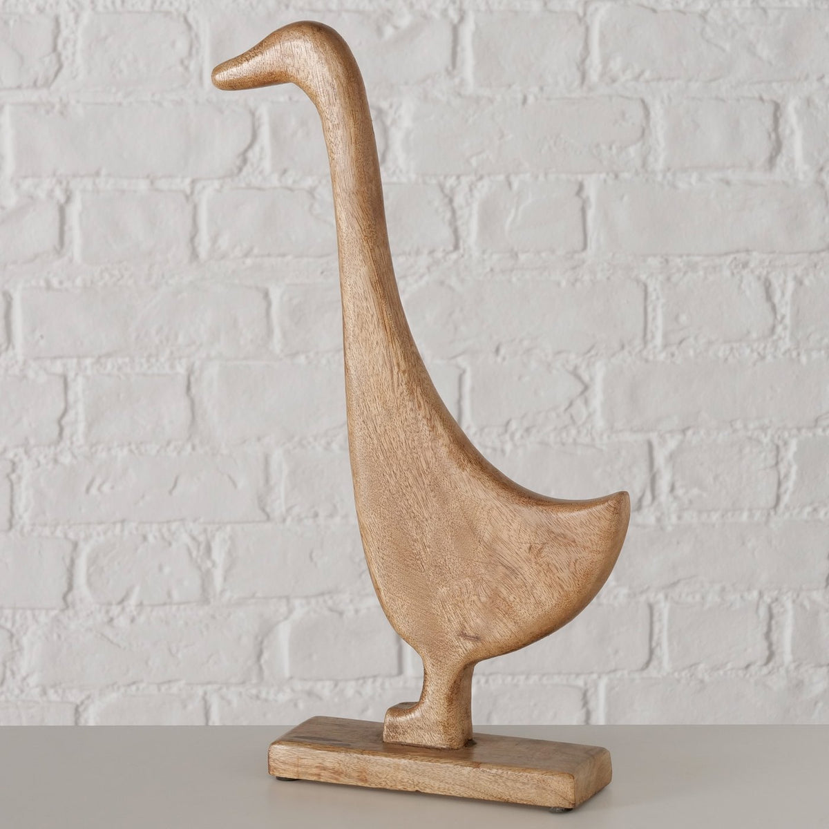 Pyntefigur i Mangotræ - Gås - 40 x 18 x 6 cm