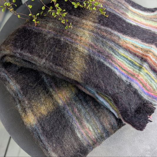 Plaid - uld- multifarvet mønster