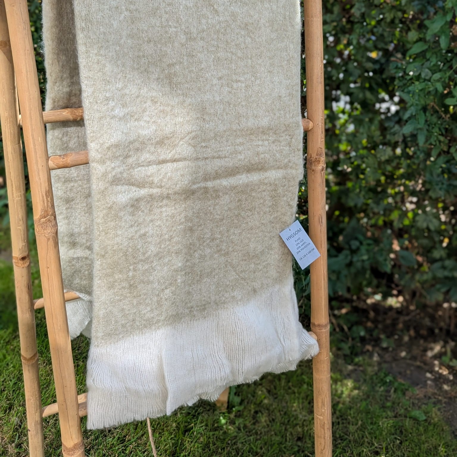 Plaid - uld mix - beige_3