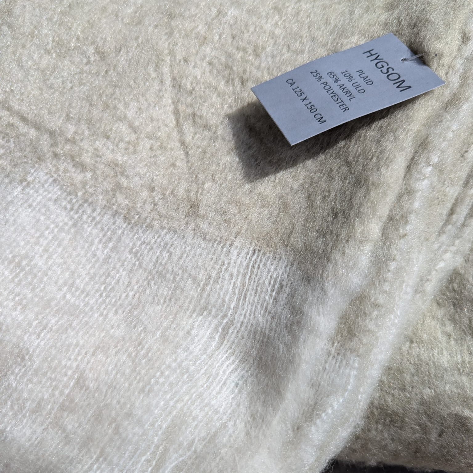 Plaid - uld mix - beige_4