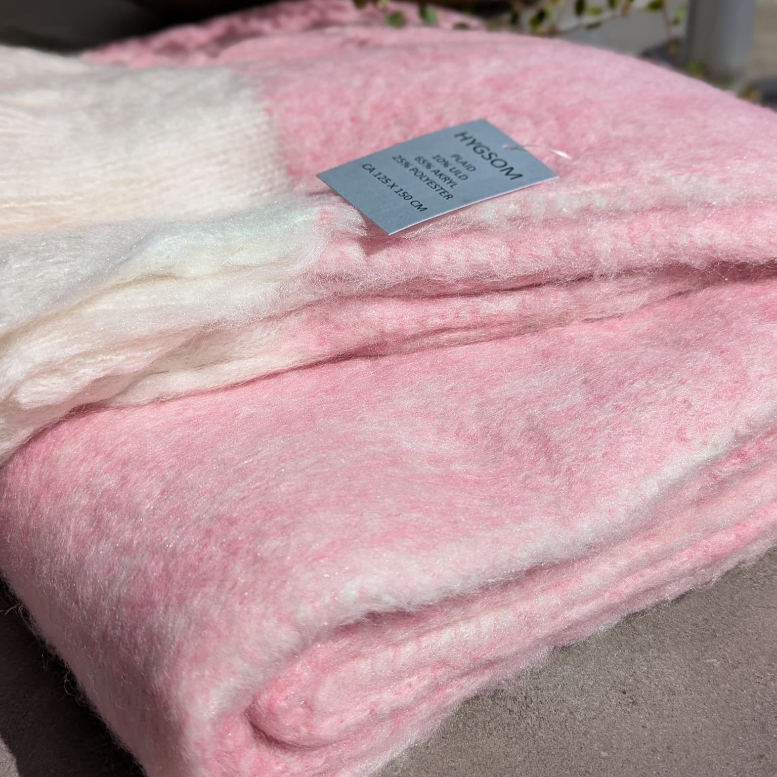 Plaid - uld mix - lyserød-pink_2