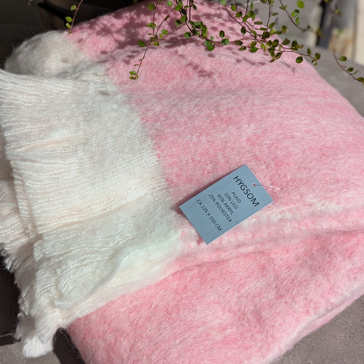 Plaid - uld mix - lyserød-pink_4