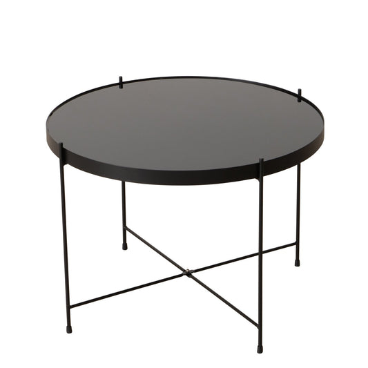 Sort bord med metalben 