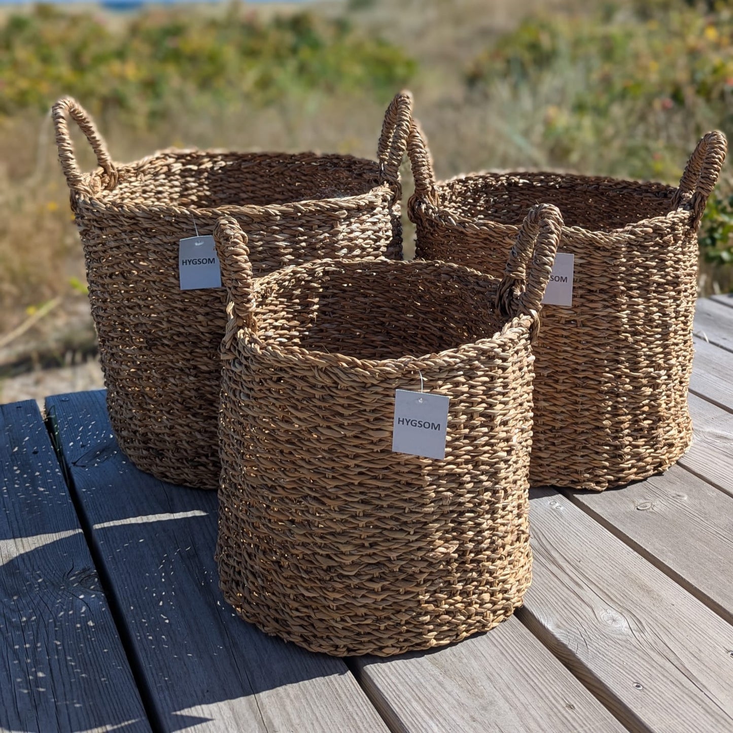 Kurvesæt - 3 stk - søgræs - rund cylinder - høje