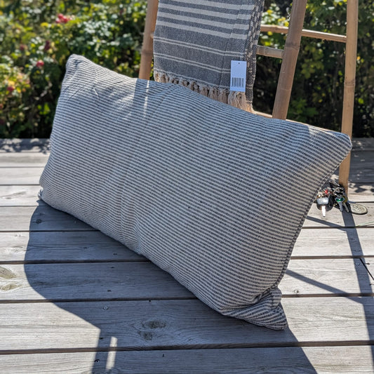 Hygsom - stribet pudebetræk - bomuld -  50 x 90 cm