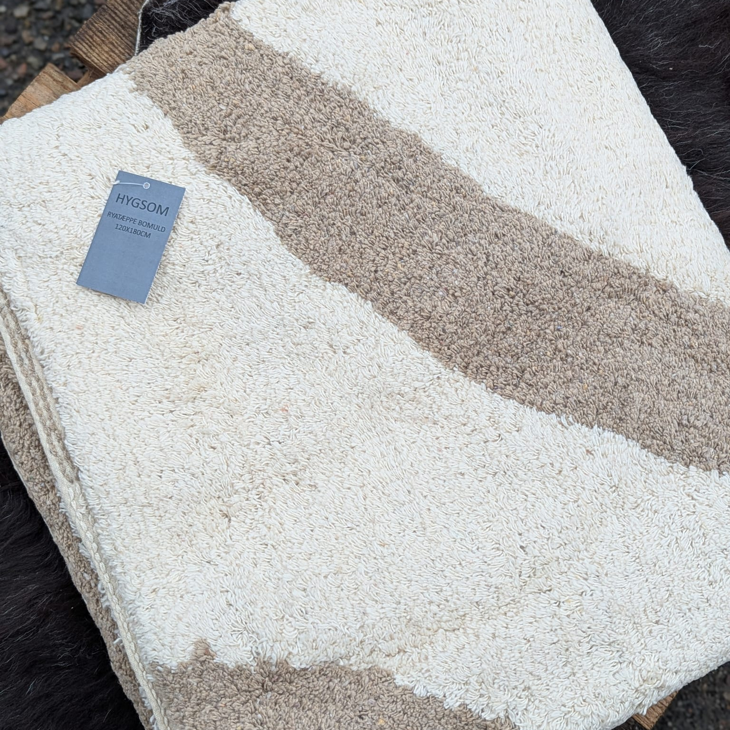 Hygsom - gulvtæppe m. mønster  - 100 % bomuld