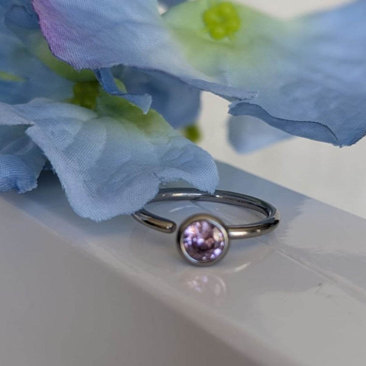 Gade & Juul - Fingerring - Justerbar - Kirurgisk Stål - Shine Lyserød