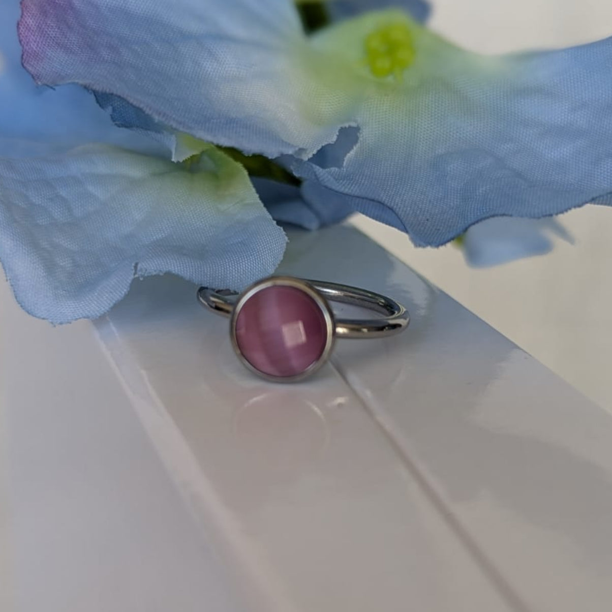 Gade & Juul -Fingerring - Justerbar - Kirurgisk Stål - Among Lyserød