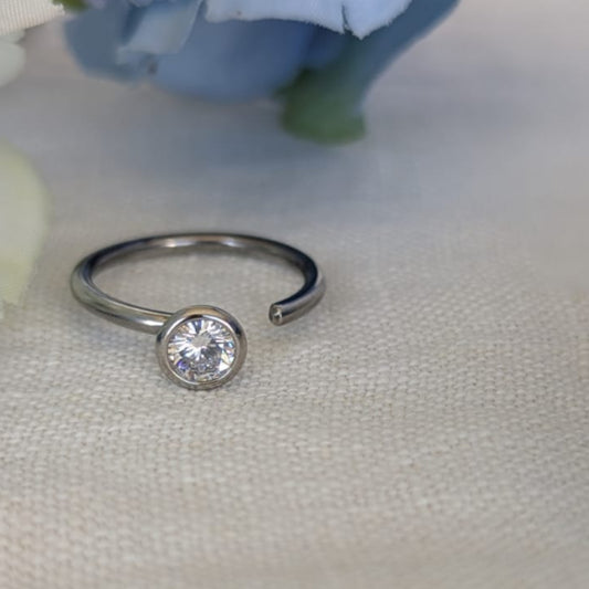 Gade & Juul - Fingerring - Justerbar - Kirurgisk Stål - Shine Klar
