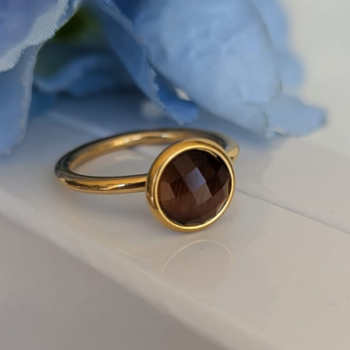 Gade & Juul -  Fingerring - Justerbar - Kirurgisk Stål - Among Mokka