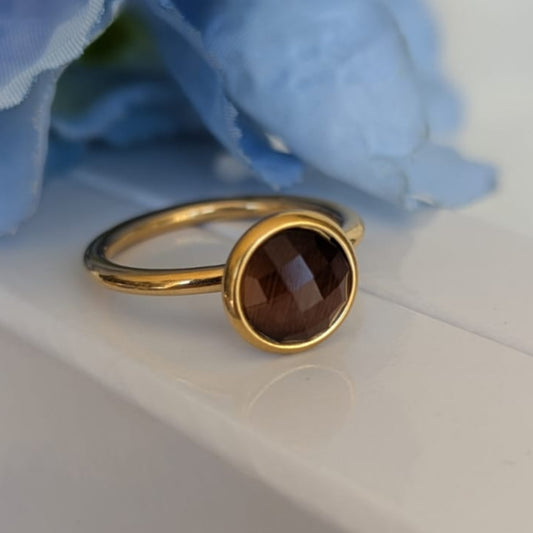 Gade & Juul -  Fingerring - Justerbar - Kirurgisk Stål - Among Mokka