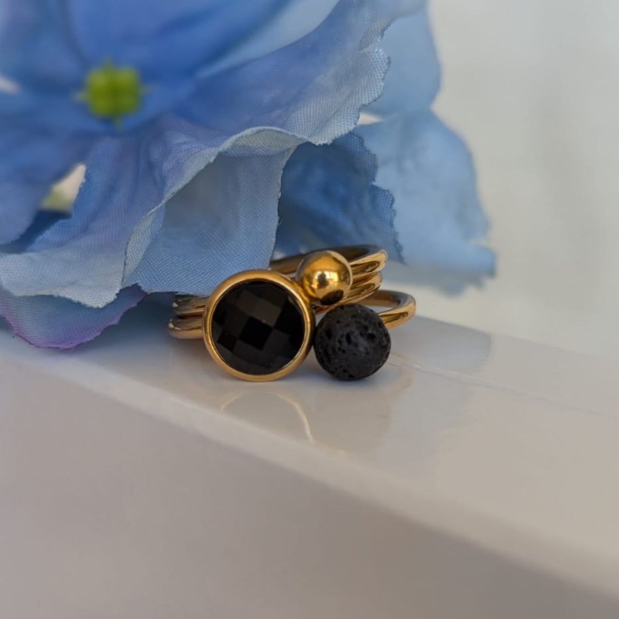 Gade & Juul - Fingerring - Justerbar - Kirurgisk Stål - Dot Strong