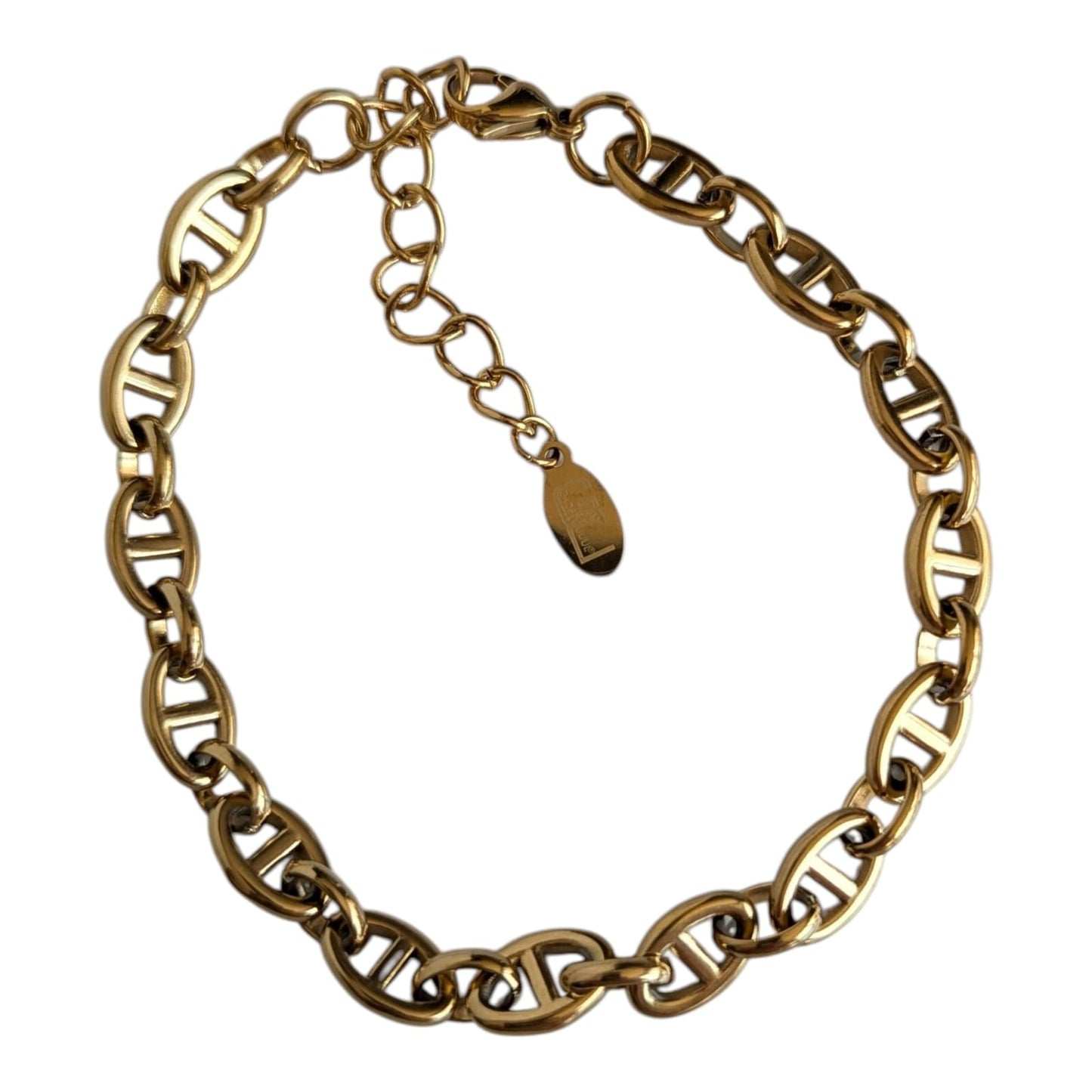 Gade & Juul - Ankelkæde - 28 cm - Kirurgisk Stål - Guld Look - Different