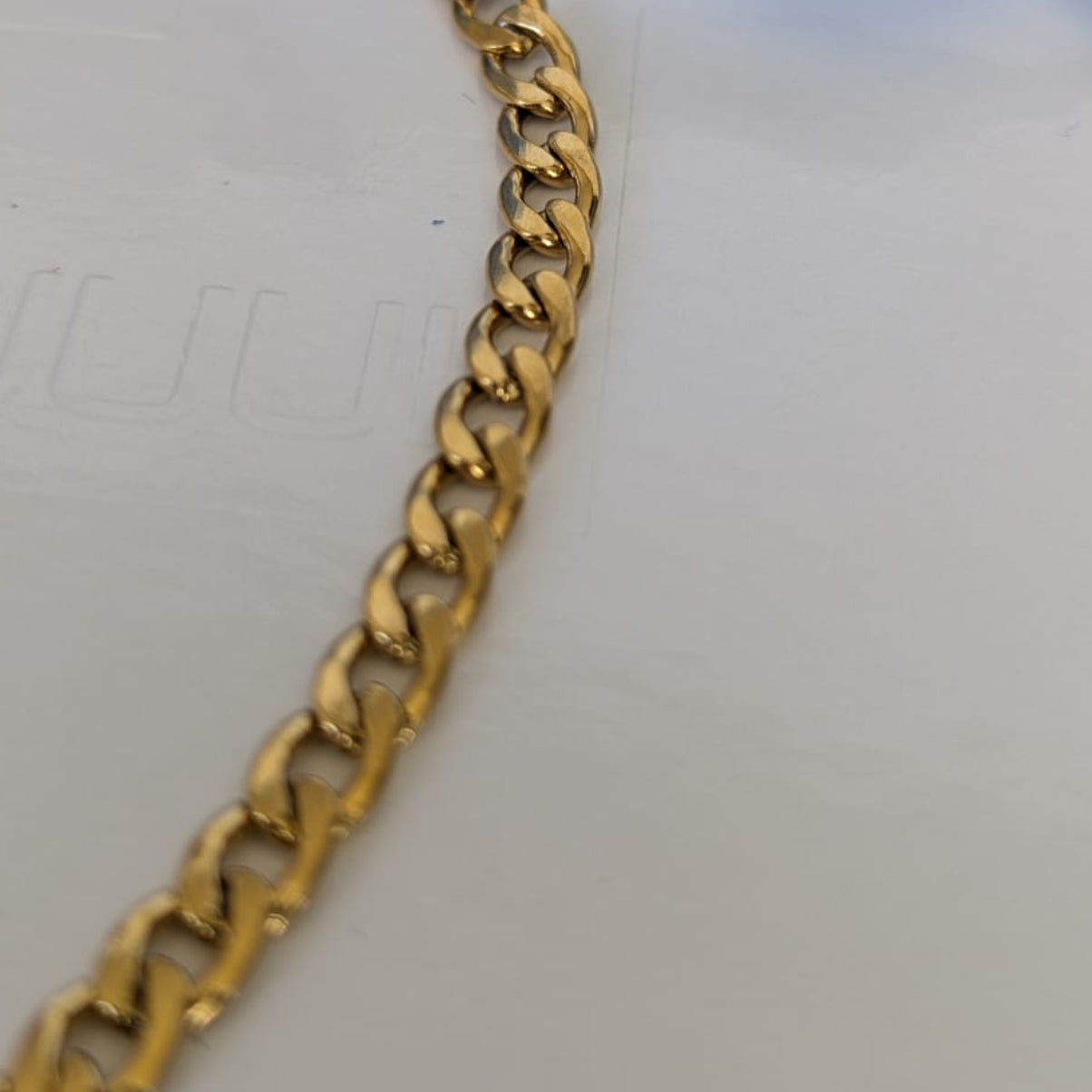 Gade & Juul - Ankelkæde - 28 cm - Kirurgisk Stål - Guld look - Follow