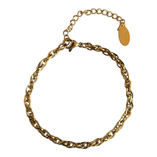 Gade & Juul - Armbånd - 22 cm - Kirurgisk Stål - Guld look - Intense