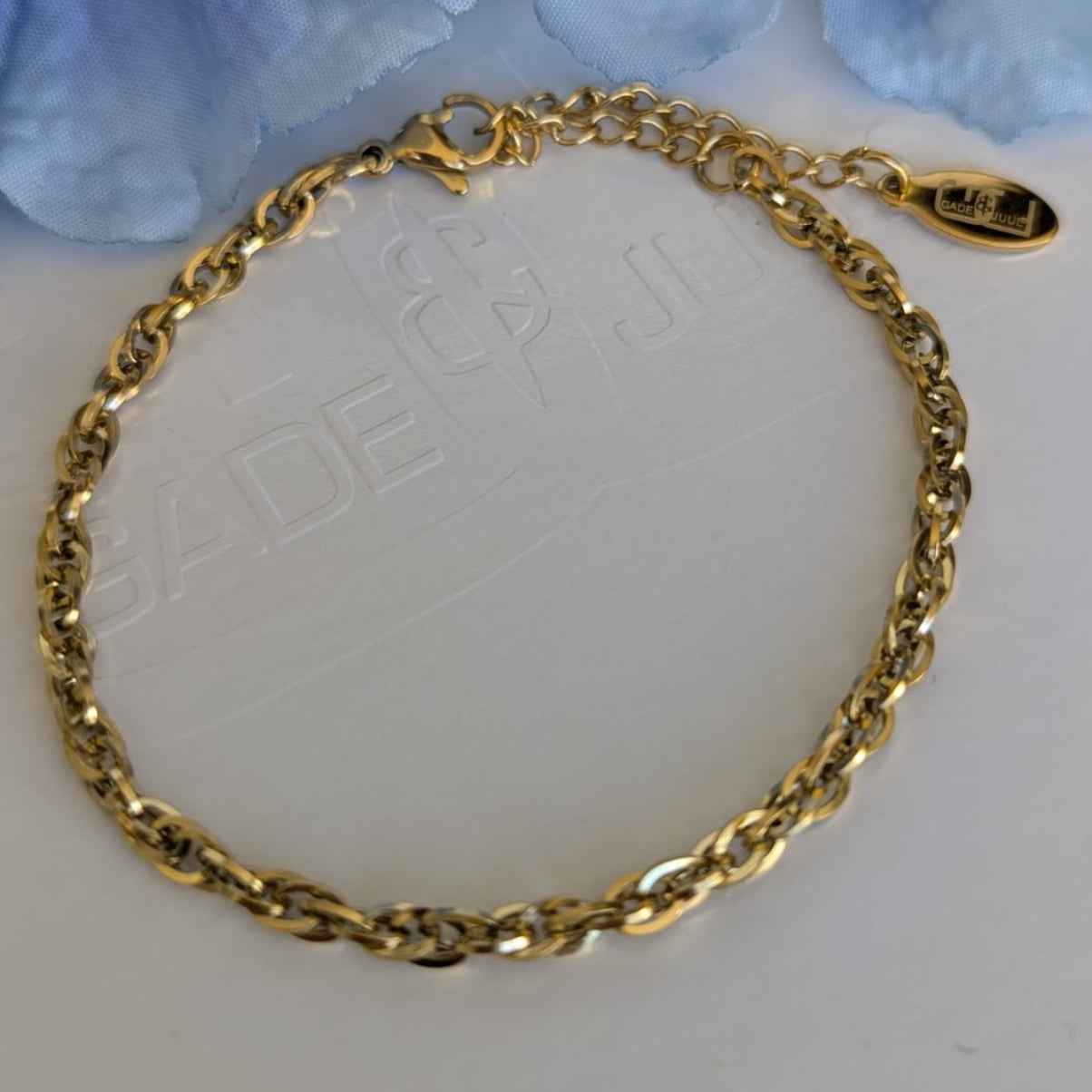 Gade & Juul - Armbånd - 22 cm - Kirurgisk Stål - Guld look - Intense