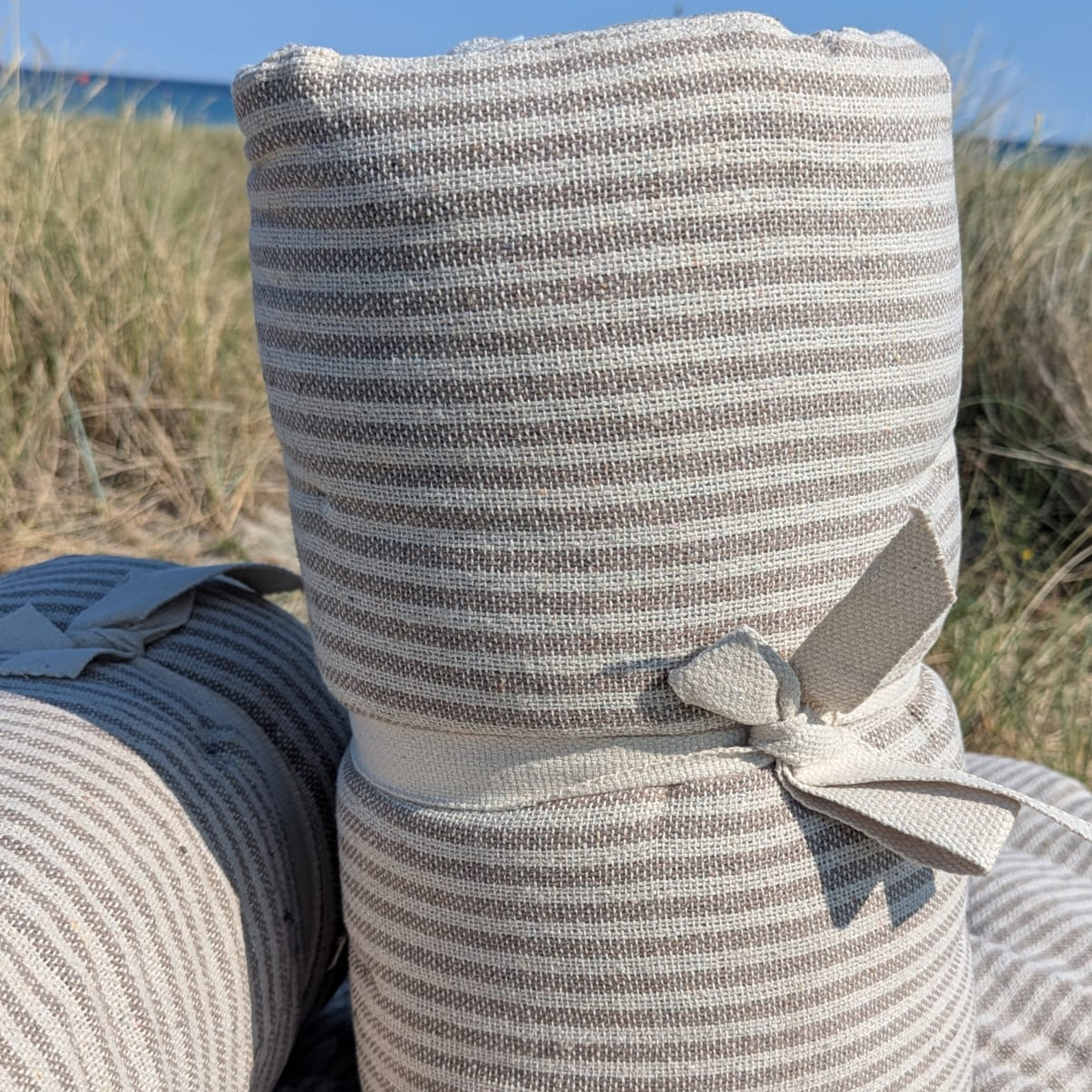Madras - 190 x 70 cm - Beige Striber - Bomuld