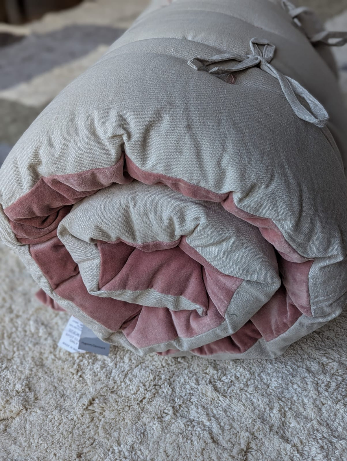 Madras Rosa Bomuld/Velour - 180 x 65 cm
