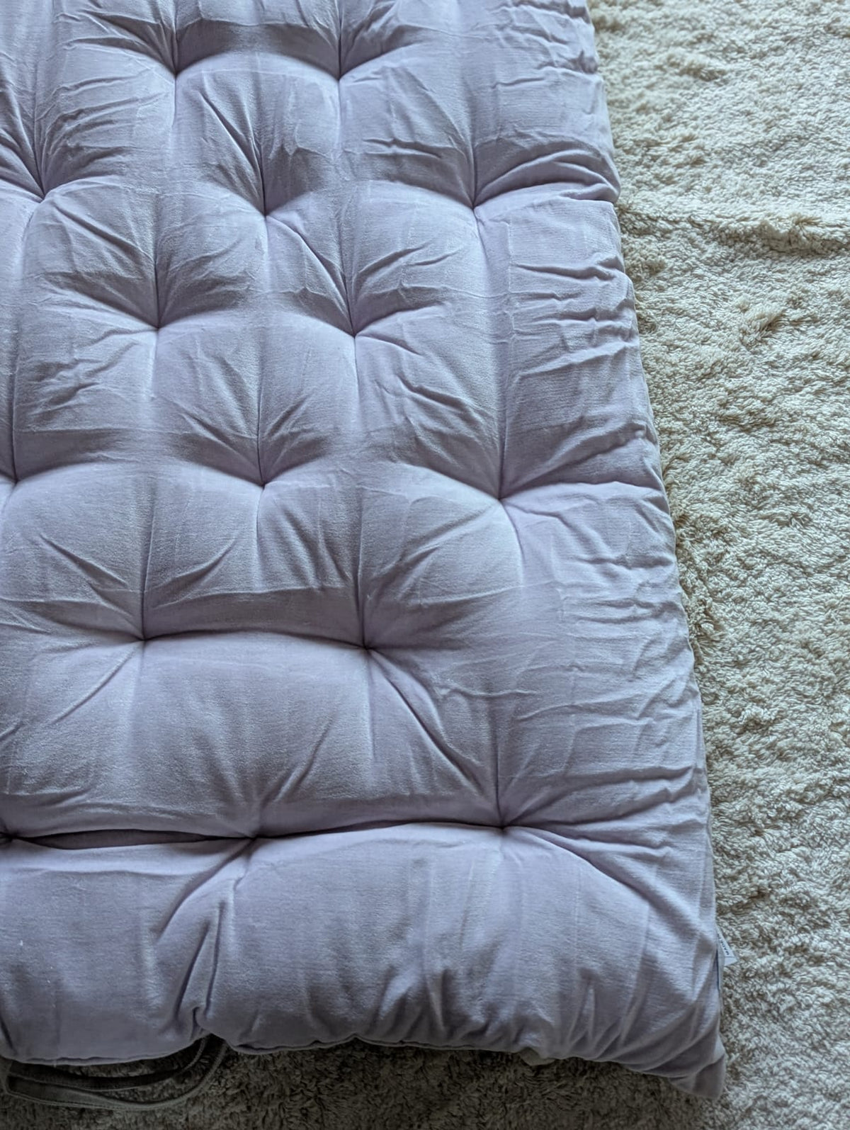Madras Støvet Lilla Bomuld/Velour - 180 x 65 cm