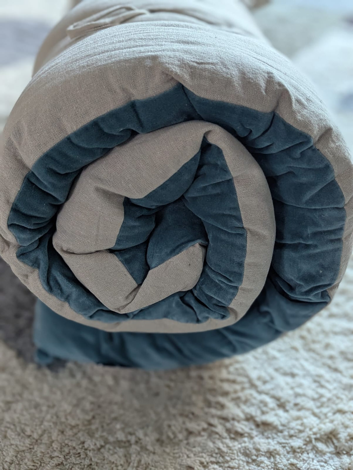 Madras - Blå - Bomuld/Velour - 180 x 65 cm