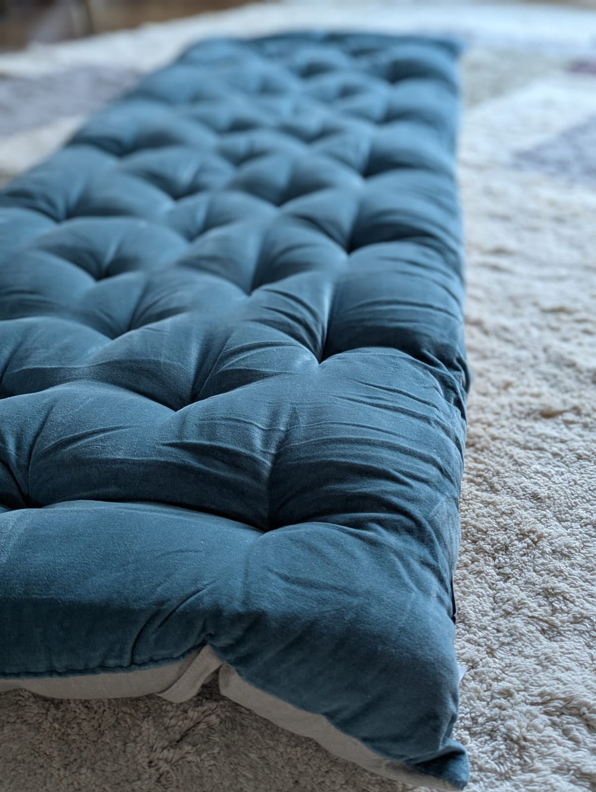 Madras - Blå - Bomuld/Velour - 180 x 65 cm