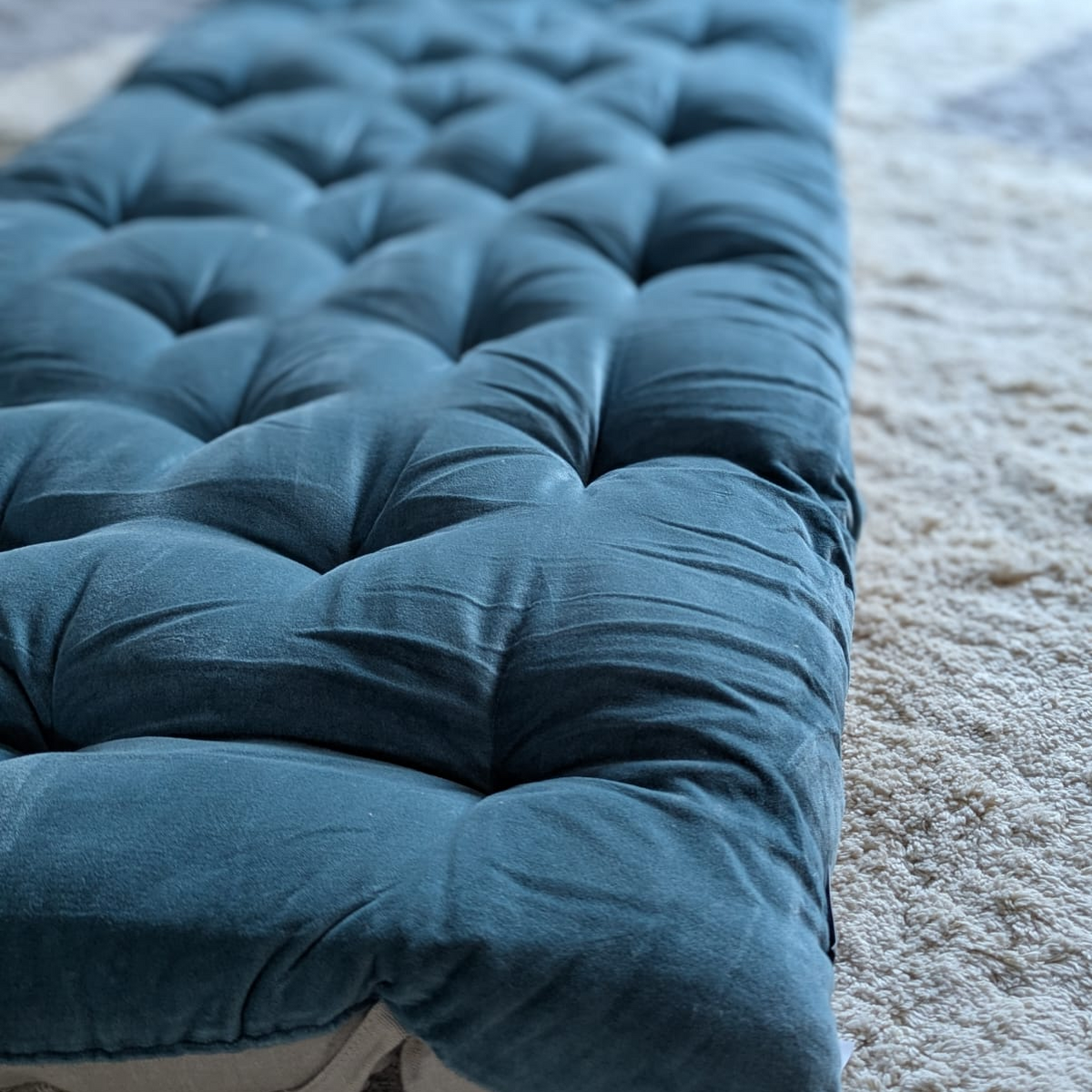 Madras - Blå - Bomuld/Velour - 180 x 65 cm