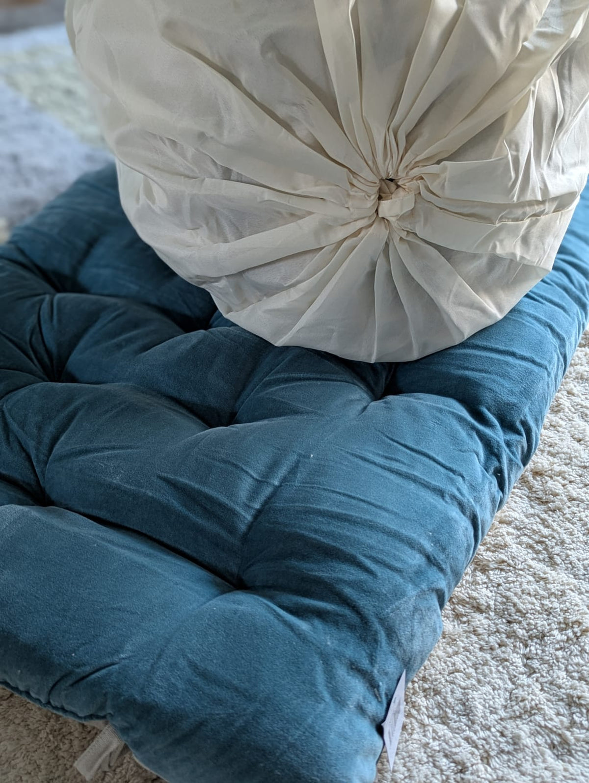 Madras - Blå - Bomuld/Velour - 180 x 65 cm
