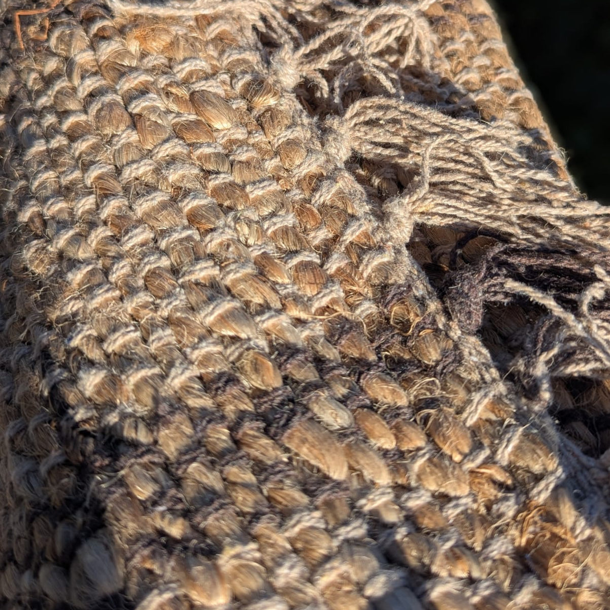 Gulvtæppe i Jute - Ternet - 50 x 70 cm