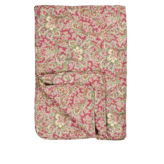 Ib Laursen - Quilt - Hindbærfarvet m. Paisleymønster
