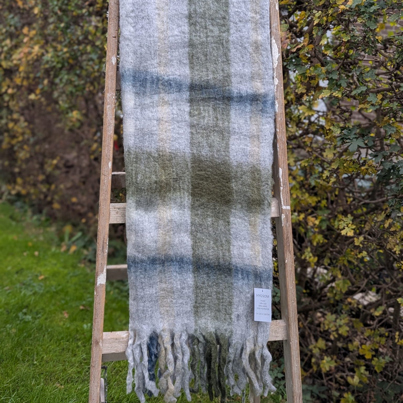 plaid - uld - blå, grøn_3