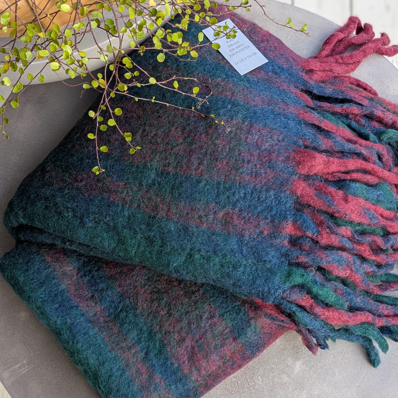 plaid - uld - blå/rød/grøn_2