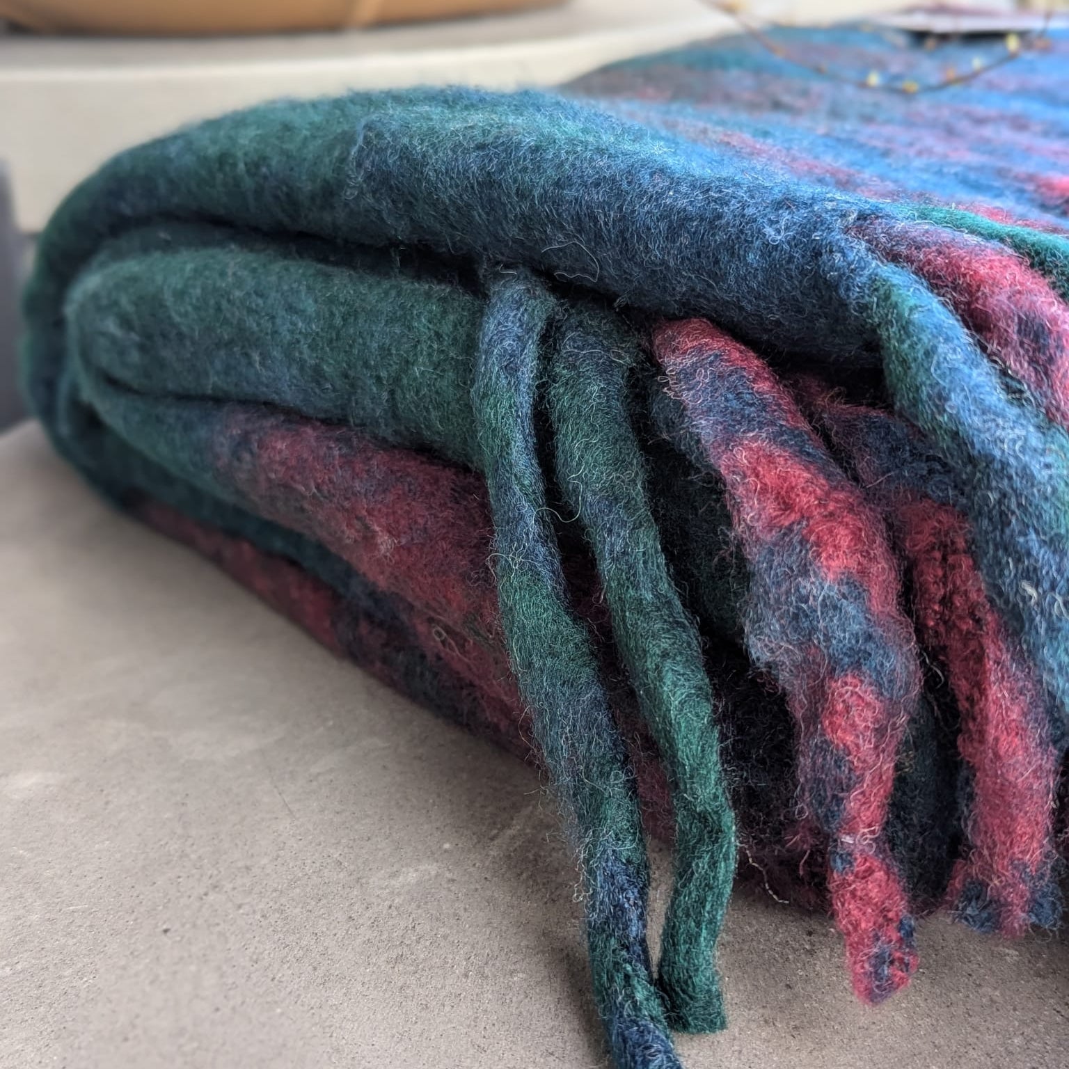 plaid - uld - blå/rød/grøn_4