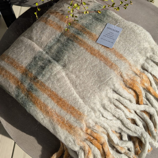 plaid - uld - grøn/brunlig/hvid_3