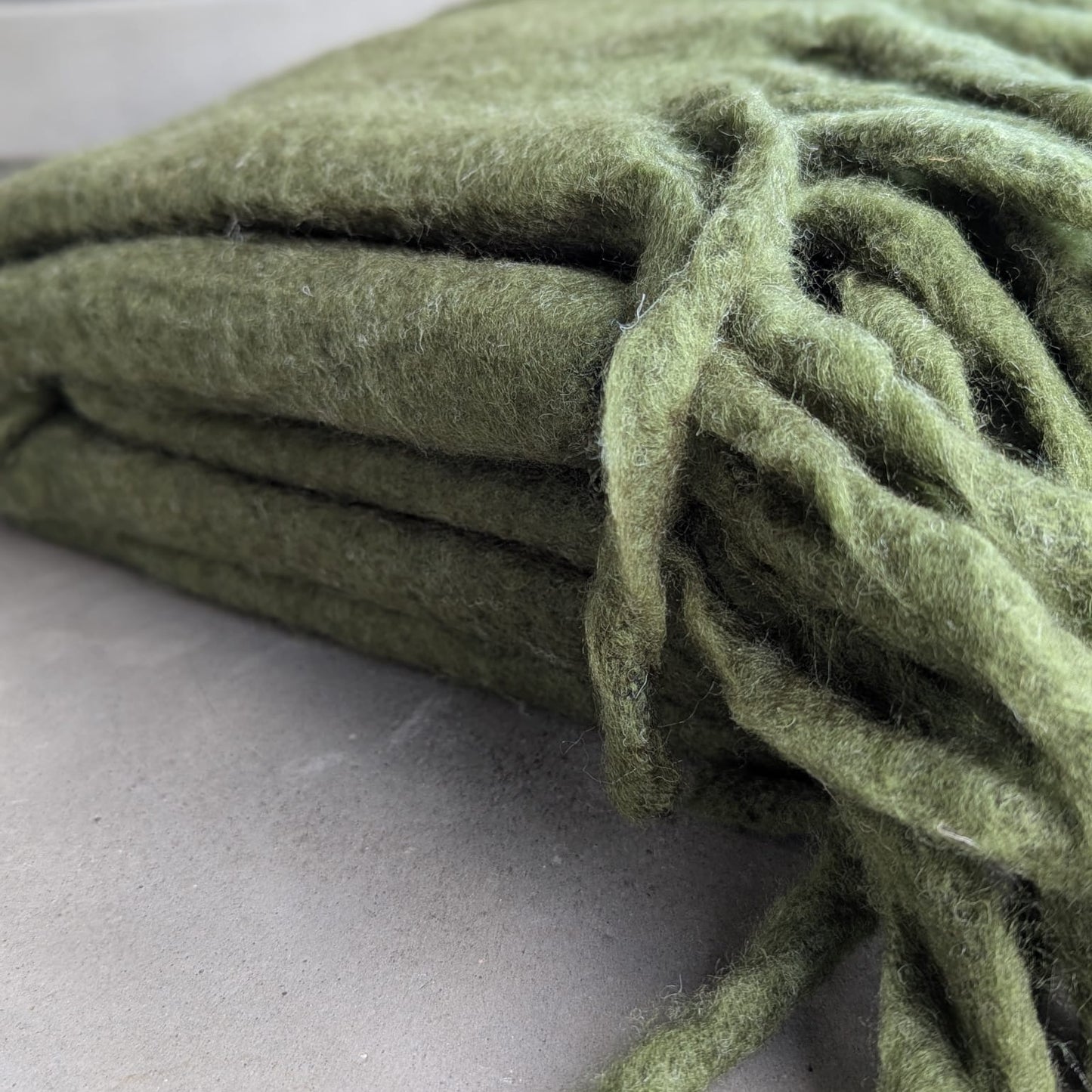  plaid - uld - mørkegrøn_2