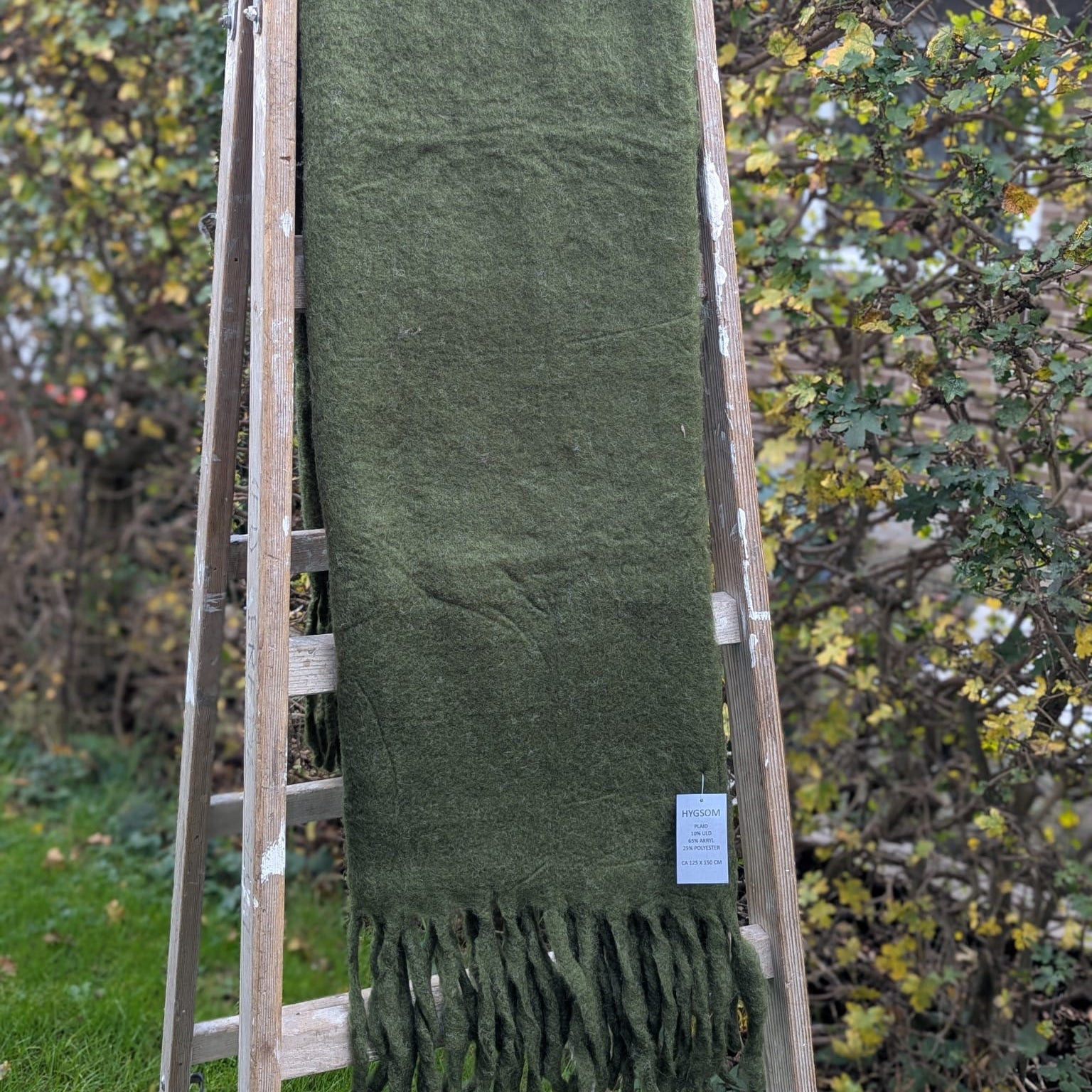  plaid - uld - mørkegrøn_4