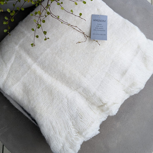 plaid - uld - sort og hvid