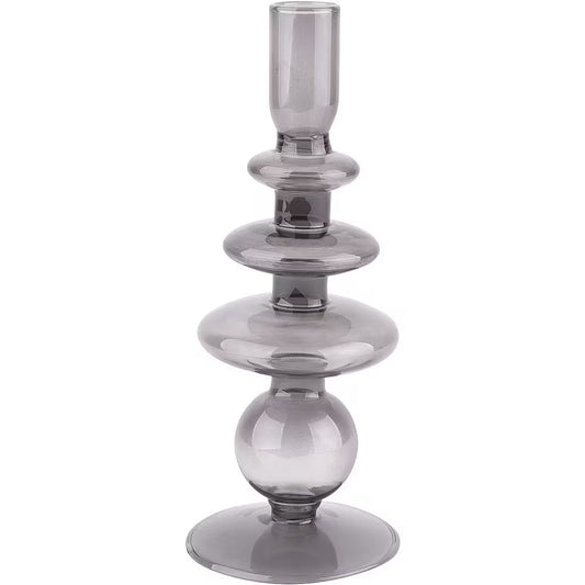 Present Time - Glass Art Rings - Lysestage -Sort